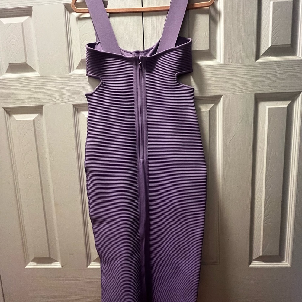 Herve Leger Lavender Bodycon Dress - Picture 3 of 5
